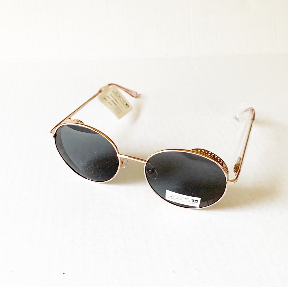 🎁 Joe's Rose Gold 59mm Round Eye Jeweled Sunglasses